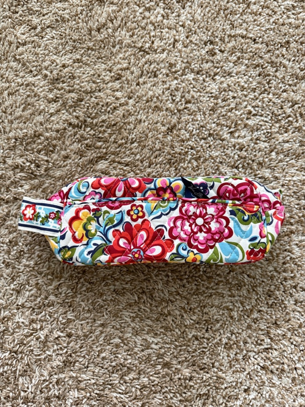 Vera Bradley Floral Quilted Makeup Bag    Botanical Paisley Pink